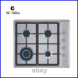 IsEasy 4 Burners 23 Gas Stove Built-in Stainless Steel Gas Stove LPG/NG 120V