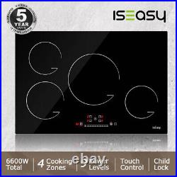 IsEasy Cooktop 23 inch Induction Cooktop Child Safety Lock Glass Hob 4 Zones US