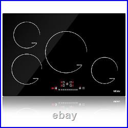 IsEasy Cooktop 23 inch Induction Cooktop Child Safety Lock Glass Hob 4 Zones US