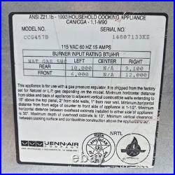 JENN-AIR Black Gas Cook Top CCG4573 Modern Glass 4-Burner Clean S1