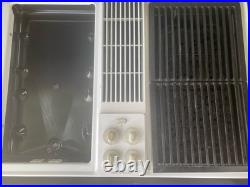 Jenn-Air 30 Electric Downdraft Cooktop White CVE4270W Grill Grates Lava Rocks