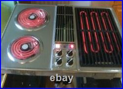 Jenn Air 30 Electric Downdraft Stainless Cooktop Element Grates Rock Coil Top