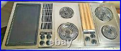 Jenn Air 47 Downdraft Electric Cooktop C301 Stainless 3 Bay with EXTRAS