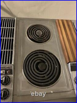 Jenn Air 47 Downdraft Electric Cooktop Stainless 3 Bay with Grill & Griddle C301