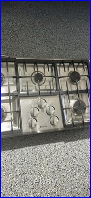 Jenn-Air 5 Burner Gas Cooktop Stainless Steel Silver/Black Knob Control