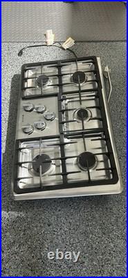 Jenn-Air 5 Burner Gas Cooktop Stainless Steel Silver/Black Knob Control