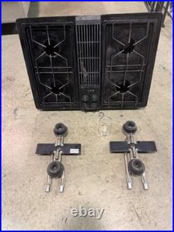 Jenn Air Black CG206B Glass Downdraft 30 Cooktop Gas