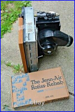 Jenn-Air CG100B Gas single unit Cooktop grill & oak cutting board Rotiss-Kebab