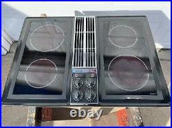 Jenn Air Cooktop 30 Electric Black Chrome Removable Glass Burners TESTED