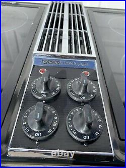 Jenn Air Cooktop 30 Electric Black Chrome Removable Glass Burners TESTED