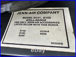 Jenn Air Electric Cooktop Downdraft Grill Model G102 TESTED Installation Sheets