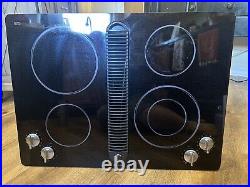 Jenn Air Glass Electric Cooktop With Downdraft 30 Silver Knobs Works Great