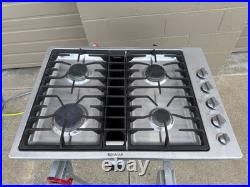 Jenn Air JGD3430WS 30 Stainless 4 Burner Downdraft Natural Gas Cooktop READ