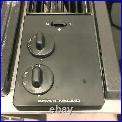 Jenn-Air Triple Bay Gas Cooktop Model CVG4380B Black Downdraft Grill Burners