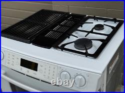 Jenn-Air White 30 Inch Downdraft Slide-In Gas Range Dual Fuel 240V Electric Oven