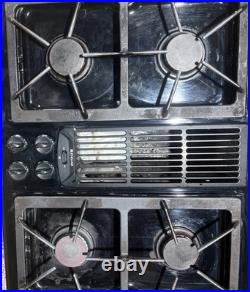 JennAir 30 Black Gas Cooktop JGD8130ADB Downdraft Fan 4 Burners Tested Working