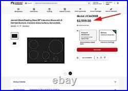 Jennair Model Jic4430xs 30 Induction Cooktop Black With Stainless Trim Nice