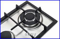 K&H 2 Burner 12 LPG/Propane Gas Stainless Steel Cooktop 2-SSWKL-LPG