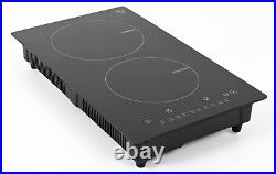 K&H German Designed 2 Burner 12 Induction Ceramic Cooktop 120V INDV-1802-120