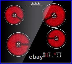 KADORER 24 in Electric Cooktop 4 burner Electric Ceramic Stove 220V-240V 6000W