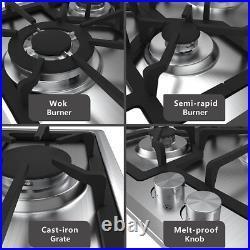 KOXKING Bulit-in Gas Cooktop Propane Stove Top 24/30/36 in 4/5 Burners Dual fuel