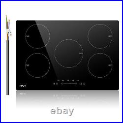 KPUY 5 Burner 7400W Electric Induction Hob Cooktop 30 x 72 Stove Touch Control