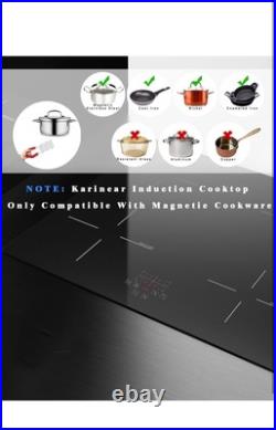 Karinear 24 Inch Induction Cooktop 4 Burner Electric Cooktop 220-240V, 6400W Karinear 24 Inch Induction Cooktop 4 Burner Electric Cooktop 220-240V, 6400W