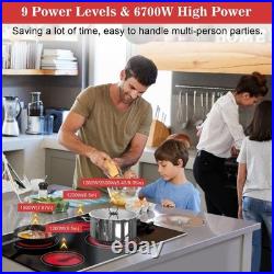 Karinear 30 Inch Electric Cooktop 4 30 inch, 30 inch 4 Zones Knob Cooktop