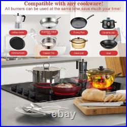 Karinear 30 Inch Electric Cooktop 4 30 inch, 30 inch 4 Zones Knob Cooktop