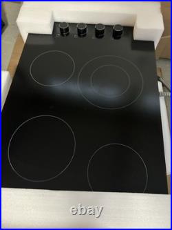 Karinear 30 Inch Electric Cooktop 4 Burners, Knob Control Built-in Ceramic