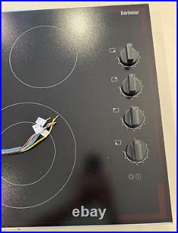 Karinear 30 Inch Electric Cooktop 4 Burners, Knob Control KNC-D46703-bb