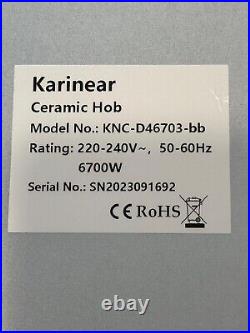 Karinear 30 Inch Electric Cooktop 4 Burners, Knob Control KNC-D46703-bb