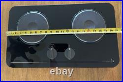 Kenyon 2 Burner Marine Electric Built-In Cooktop Black Glass with Knob Controls