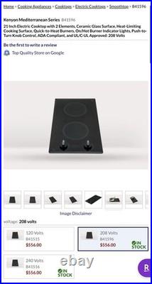 Kenyon B41596 Mediterranean Series 12 in. Smooth Glass Radiant Electric Cooktop
