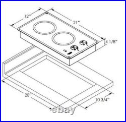 Kenyon Lite-Touch Q Series B41579 Radiant Electric Cooktop with 2 Elements