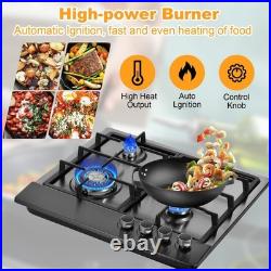 Kitchen 24 inch Gas Cooktop 4 burners NG/LPG Stainless Steel