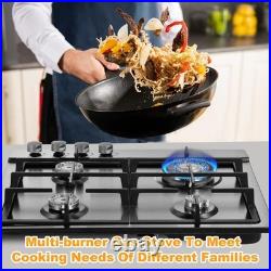 Kitchen 24 inch Gas Cooktop 4 burners NG/LPG Stainless Steel