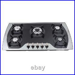 Kitchen 5 Burners Built-In Gas Cooktop Auto Ignition 35.4 NG LPG Cooker Stove