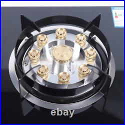 Kitchen Gas Cooktop Stove Top 2 Burners Tempered Glass Built-In LPG/NG Gas Stove