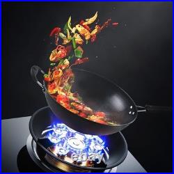 Kitchen Gas Cooktop Stove Top 2 Burners Tempered Glass Built-In NG Gas Stove