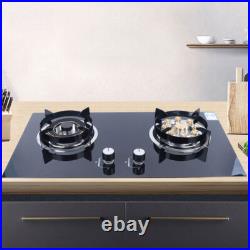 Kitchen Gas Cooktop Stove Top Tempered Glass Built-In 2 Burners LPG/NG Gas Stove Kitchen Gas Cooktop Stove Top Tempered Glass Built-In 2 Burners LPG/NG Gas Stove