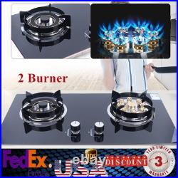 Kitchen Natural Gas Cooker Gas Cooktop Stove Top 2 Burners Built-in NG Gas Stove