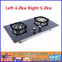 Kitchen Natural Gas Cooker Gas Cooktop Stove Top 2 Burners Built-in NG Gas Stove