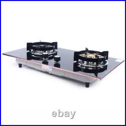 Kitchen Natural Gas Cooker Gas Cooktop Stove Top 2 Burners Built-in NG Gas Stove
