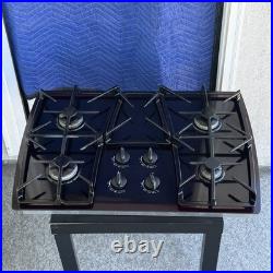 KitchenAid 30 4 Burner Gas Cooktop Black Glass kgcc505hbl2 Great