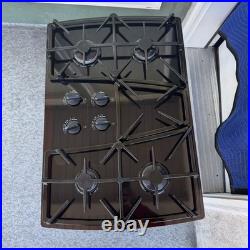 KitchenAid 30 4 Burner Gas Cooktop Black Glass kgcc505hbl2 Great