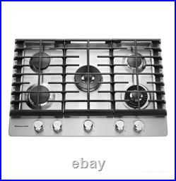 KitchenAid 30 Stainless 5 Burner Natural Gas Cooktop KCGS950ESS