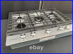 KitchenAid 30 Stainless 5 Burner Natural Gas Cooktop KCGS950ESS