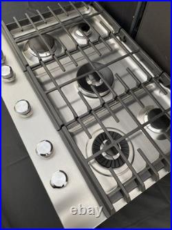 KitchenAid 30 Stainless 5 Burner Natural Gas Cooktop KCGS950ESS