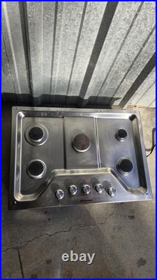 KitchenAid 30 W 5-Burner Gas Cooktop with 17K BTU Burner & Simmer KCGS350ESS